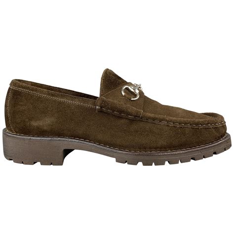 gucci loafers with rubber soles|Gucci suede loafers.